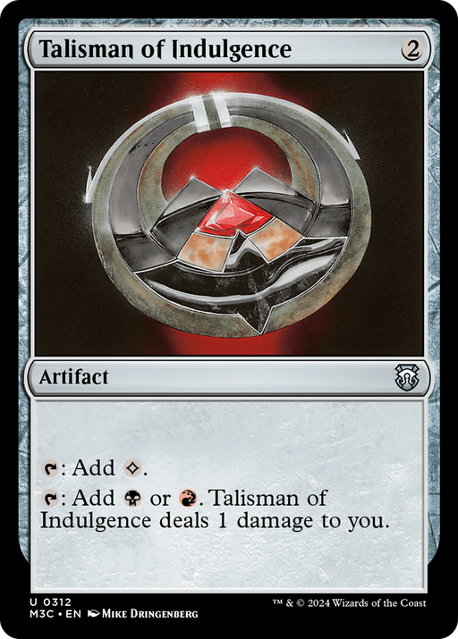 Talisman of Indulgence (M3C-312) [Modern Horizons 3 Commander] MTG Single Wizards of the Coast