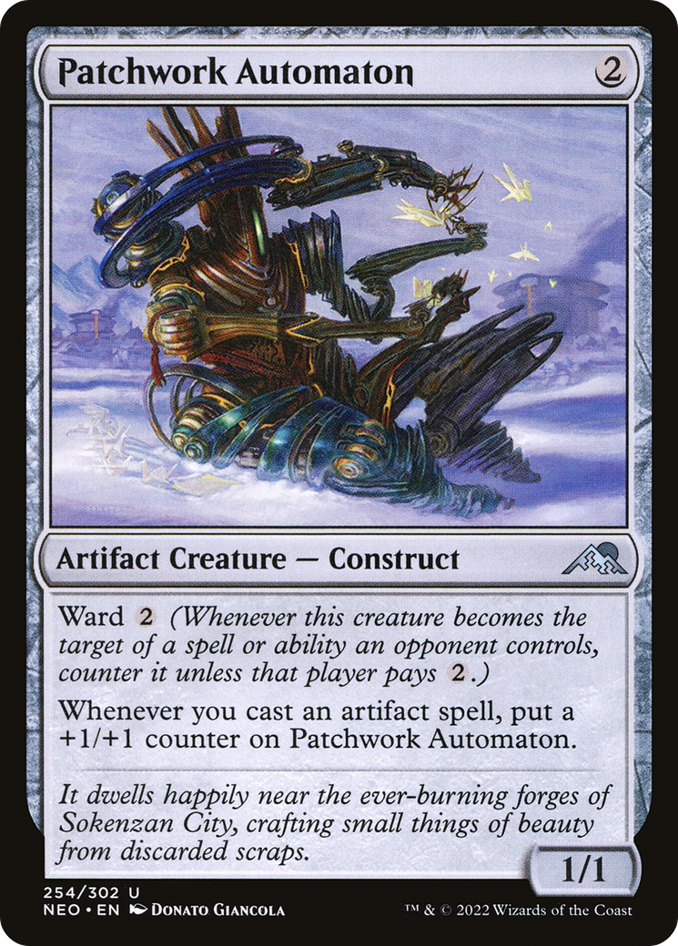 Patchwork Automaton (NEO-254) [Kamigawa: Neon Dynasty] Foil MTG Single Wizards of the Coast