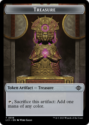 Treasure (0018) // Gnome Soldier Double-Sided Token [Tokens] The Lost Caverns of Ixalan Tokens MTG Single Magic: The Gathering