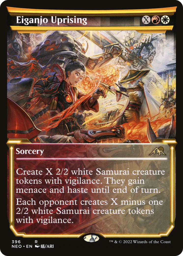 Eiganjo Uprising (NEO-396) [Kamigawa: Neon Dynasty] (Showcase) MTG Single Wizards of the Coast