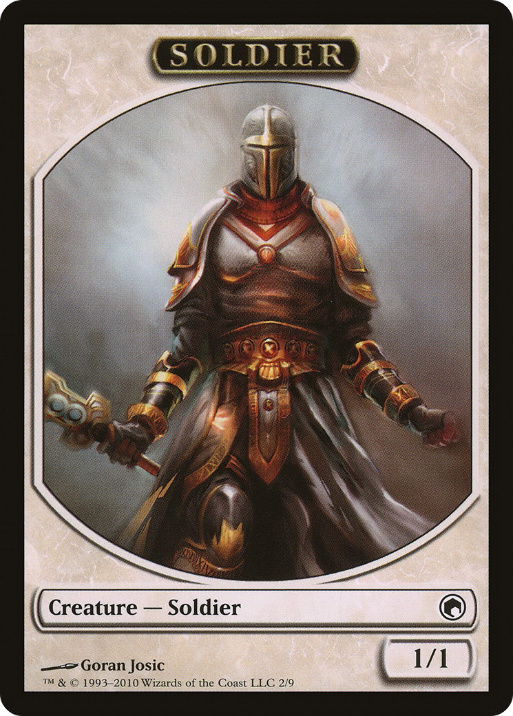 Soldier Token (SOM-002) [Tokens] Scars of Mirrodin Tokens MTG Single Wizards of the Coast