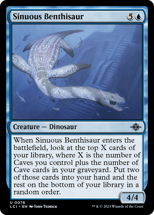 Sinuous Benthisaur (LCI-076) [The Lost Caverns of Ixalan] Foil MTG Single Wizards of the Coast
