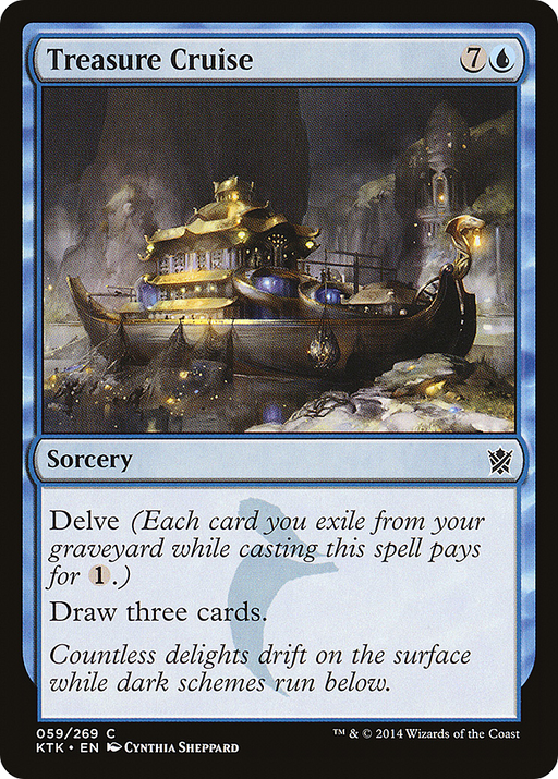 Treasure Cruise (KTK-059) [Khans of Tarkir] Foil MTG Single Wizards of the Coast