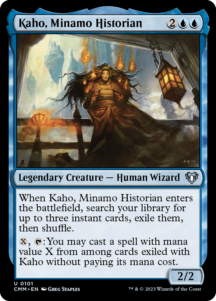 Kaho, Minamo Historian (CMM-101) [Commander Masters] MTG Single Wizards of the Coast