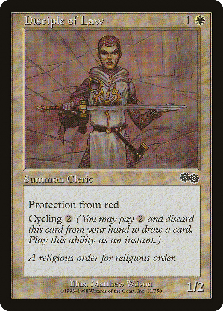 Disciple of Law (USG-011) [Urza's Saga] MTG Single Wizards of the Coast