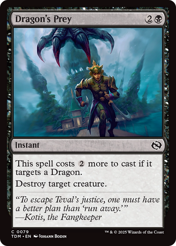 Dragon's Prey (TDM-079) [Tarkir: Dragonstorm] Foil MTG Single Wizards of the Coast