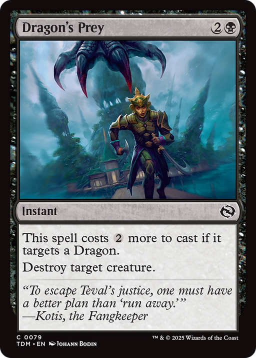Dragon's Prey (TDM-079) [Tarkir: Dragonstorm] Foil MTG Single Wizards of the Coast