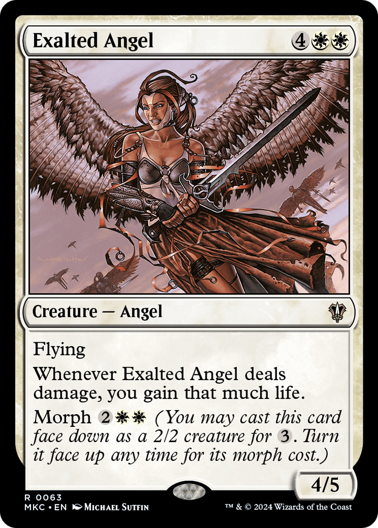 Exalted Angel (MKC-063) [Murders at Karlov Manor Commander] MTG Single Wizards of the Coast