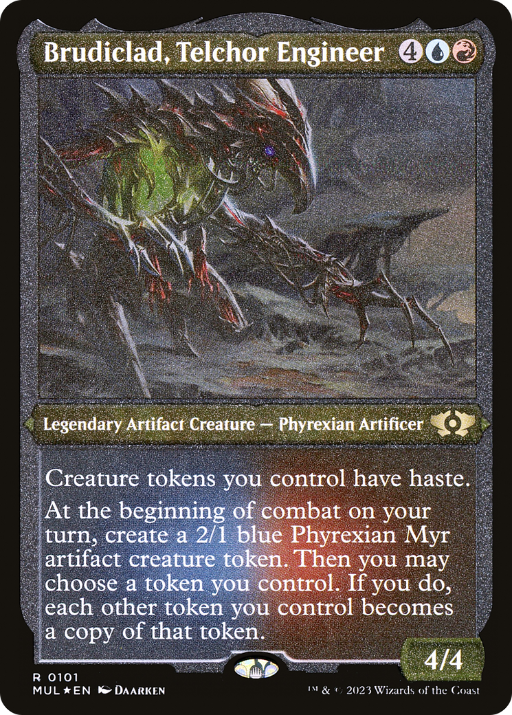 Brudiclad, Telchor Engineer (Foil Etched) (MUL-101) [Multiverse Legends] Foil MTG Single Wizards of the Coast