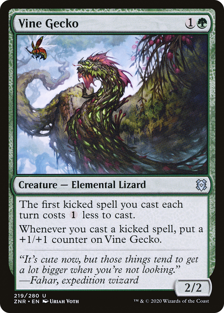 Vine Gecko (ZNR-219) [Zendikar Rising] Foil MTG Single Wizards of the Coast