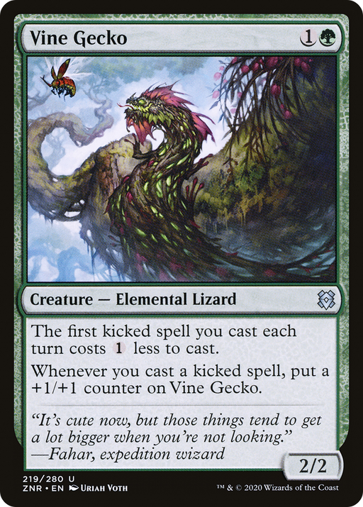 Vine Gecko (ZNR-219) [Zendikar Rising] MTG Single Wizards of the Coast