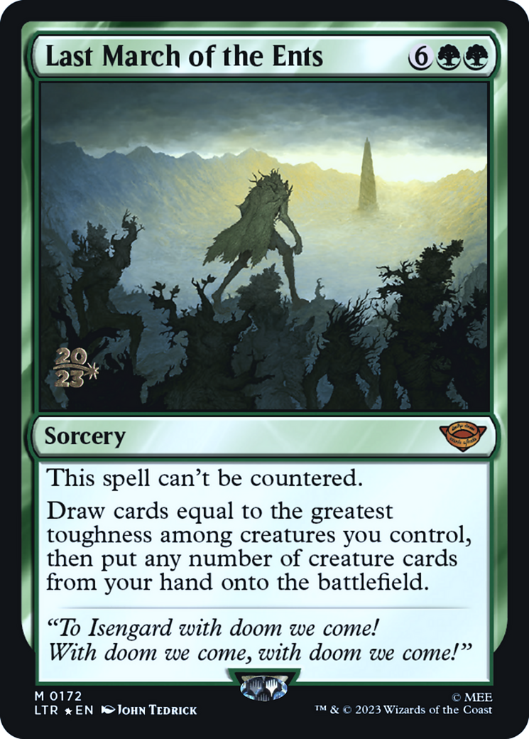 Last March of the Ents (PRE-172) [Tales of Middle-earth Promos] Foil MTG Single Wizards of the Coast