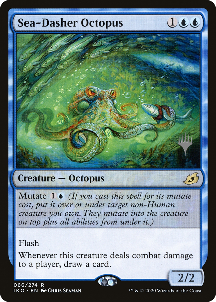 Sea-Dasher Octopus (PPIKO-066) [Ikoria: Lair of Behemoths Promos] Foil MTG Single Wizards of the Coast