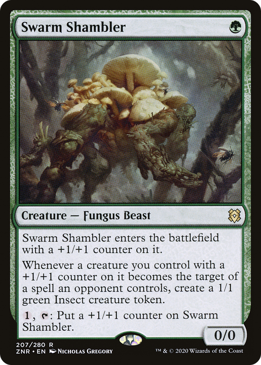 Swarm Shambler (ZNR-207) [Zendikar Rising] Foil MTG Single Wizards of the Coast
