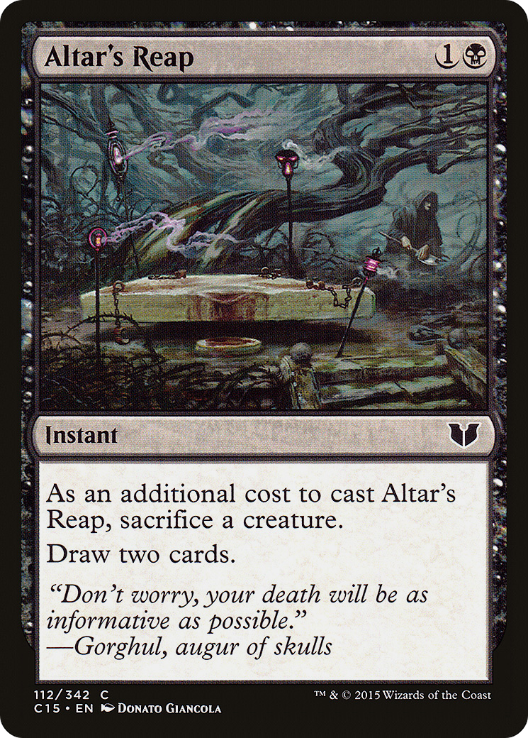 Altar's Reap (C15-112) [Commander 2015] MTG Single Wizards of the Coast