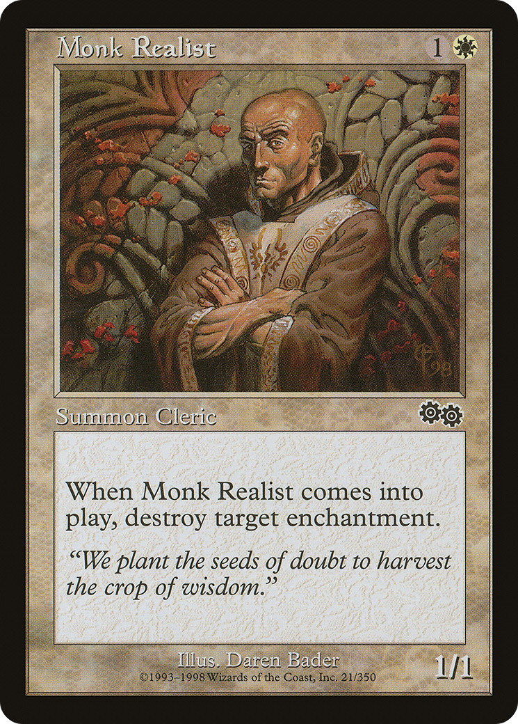 Monk Realist [Urza's Saga] MTG Single Magic: The Gathering
