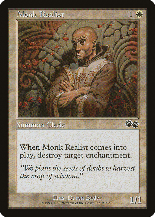 Monk Realist (USG-021) [Urza's Saga] MTG Single Wizards of the Coast