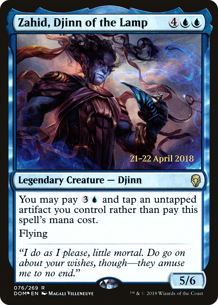 Zahid, Djinn of the Lamp (PRE-76S) [Dominaria Promos] Foil MTG Single Wizards of the Coast