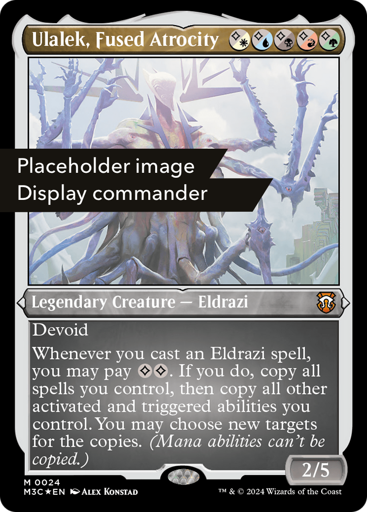 Ulalek, Fused Atrocity (Display Commander) (Ripple Foil) - Thick Stock (M3C-151) [Modern Horizons 3 Commander] Foil MTG Single Wizards of the Coast