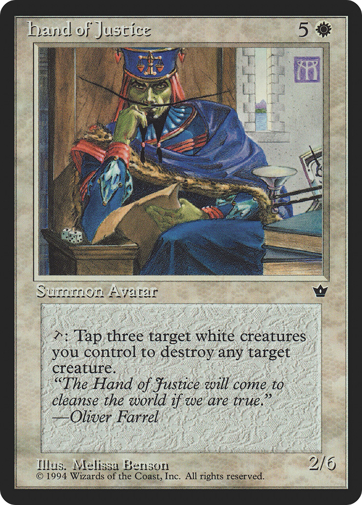 Hand of Justice (FEM-) [Fallen Empires] MTG Single Wizards of the Coast
