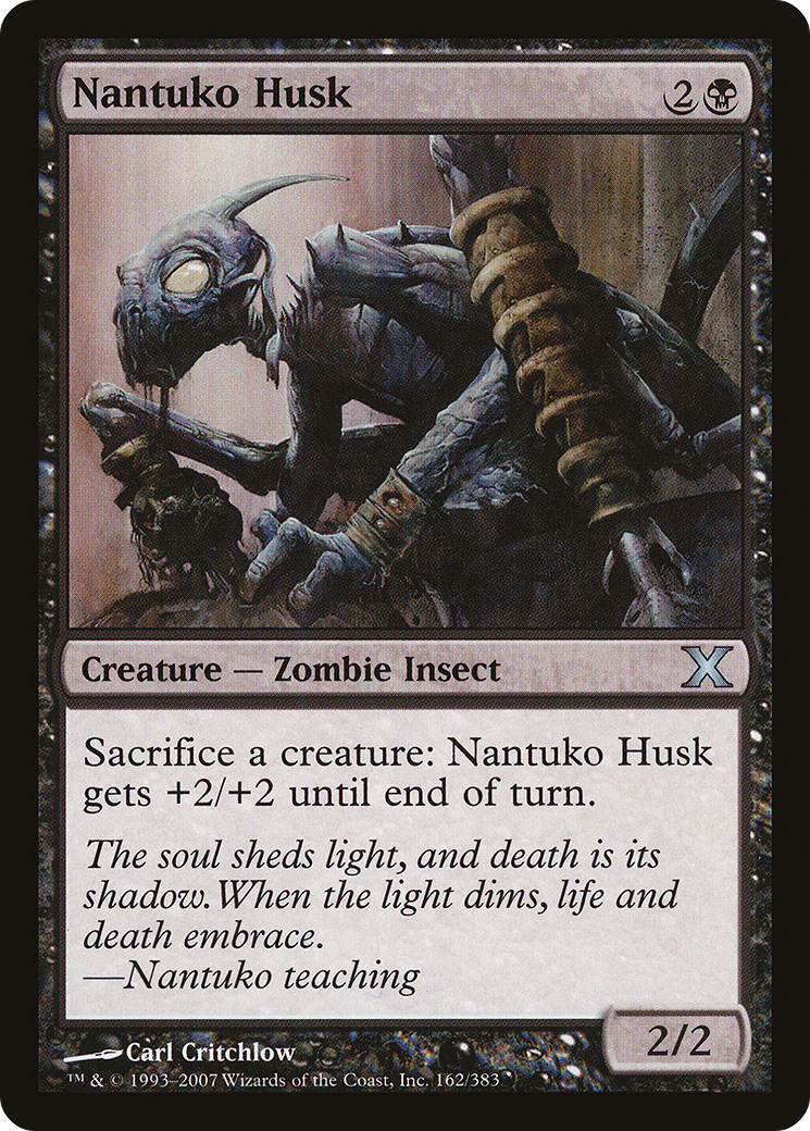 Nantuko Husk (10E-162) [Tenth Edition] Foil MTG Single Wizards of the Coast