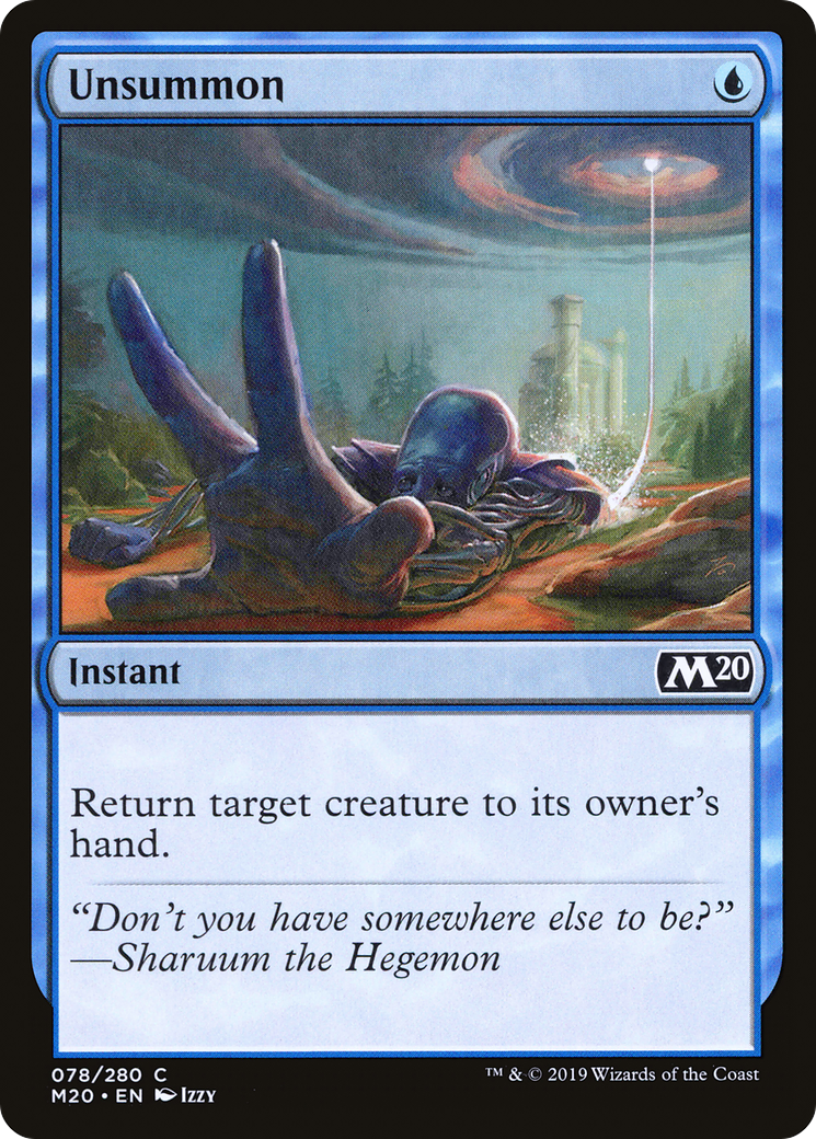 Unsummon (M20-078) [Core Set 2020] Foil MTG Single Wizards of the Coast