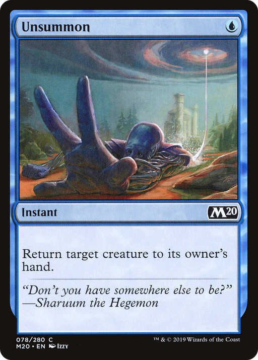 Unsummon (M20-078) [Core Set 2020] Foil MTG Single Wizards of the Coast