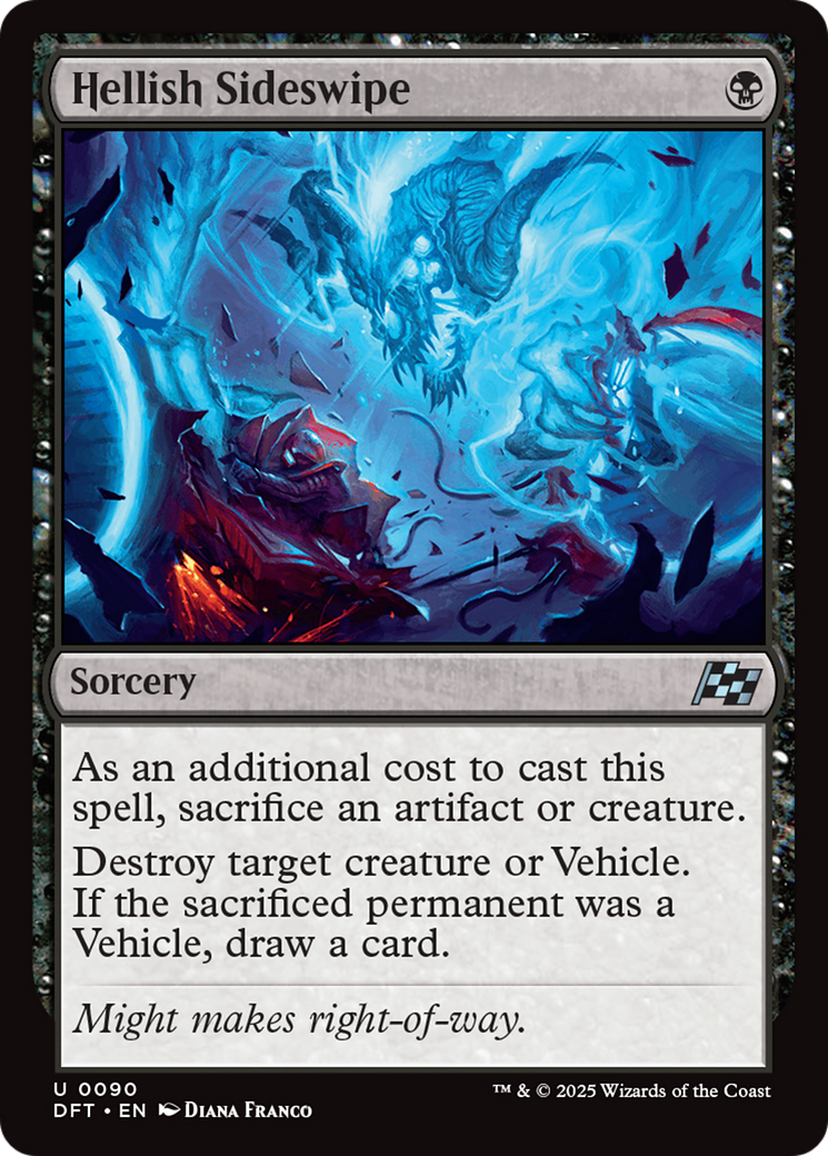 Hellish Sideswipe (DFT-090) [Aetherdrift] MTG Single Wizards of the Coast