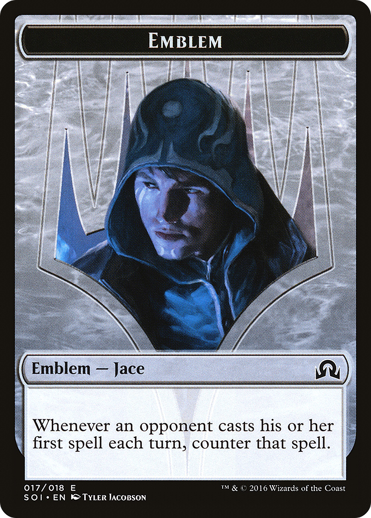 Emblem - Jace, Unraveler of Secrets (SOI-017) [Tokens] Shadows over Innistrad Tokens MTG Single Wizards of the Coast