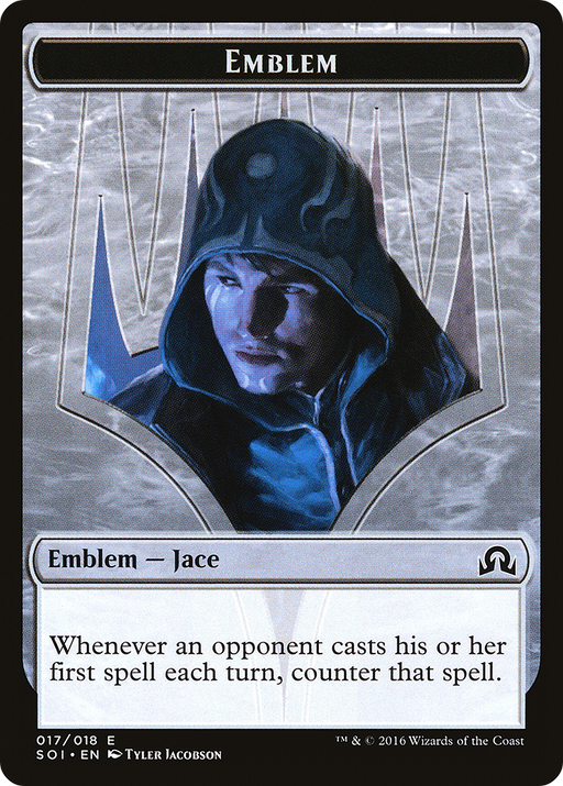 Emblem - Jace, Unraveler of Secrets (SOI-017) [Tokens] Shadows over Innistrad Tokens MTG Single Wizards of the Coast
