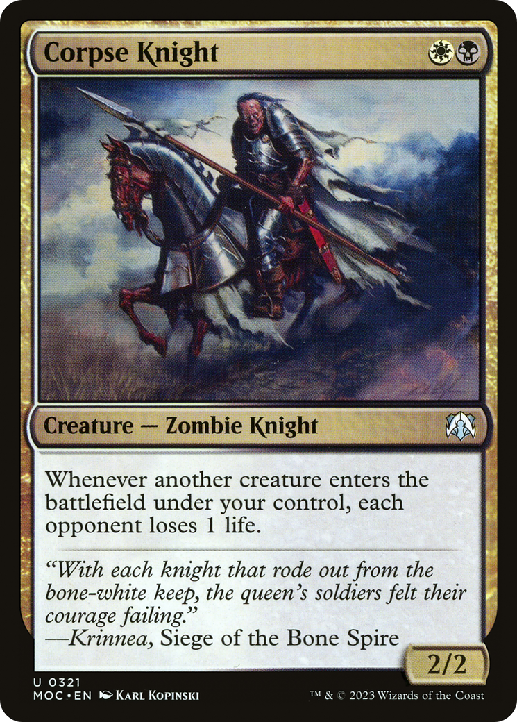 Corpse Knight (MOC-321) [March of the Machine Commander] MTG Single Wizards of the Coast