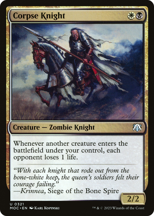 Corpse Knight (MOC-321) [March of the Machine Commander] MTG Single Wizards of the Coast