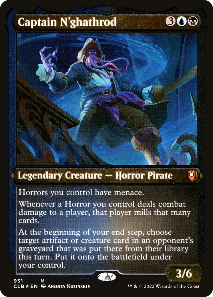 Captain N'ghathrod (CLB-931) [Commander Legends: Battle for Baldur's Gate] Etched Foil MTG Single Wizards of the Coast