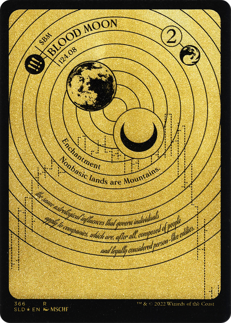 Blood Moon (Foil Etched) (Gold) (SLD-366) [Secret Lair] Drop Etched Foil MTG Single Wizards of the Coast