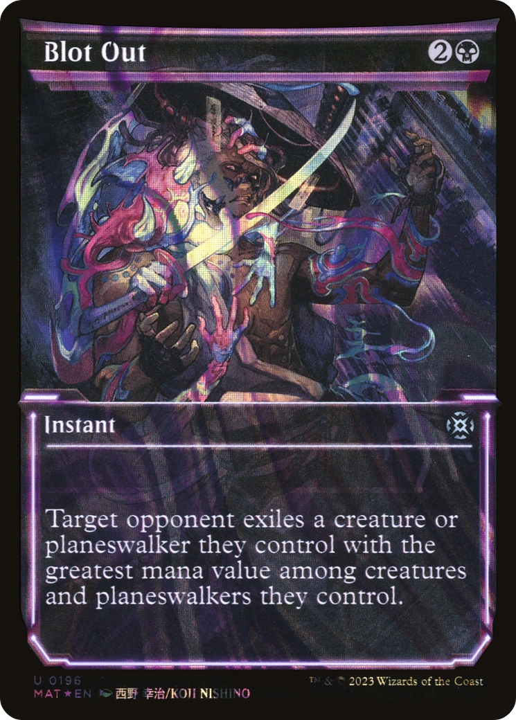 Blot Out (Halo Foil) (MAT-196) [March of the Machine: The Aftermath] (Showcase) Foil MTG Single Wizards of the Coast