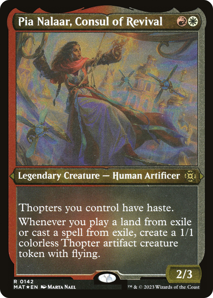 Pia Nalaar, Consul of Revival (MAT-142) [March of the Machine: The Aftermath] Etched Foil MTG Single Wizards of the Coast