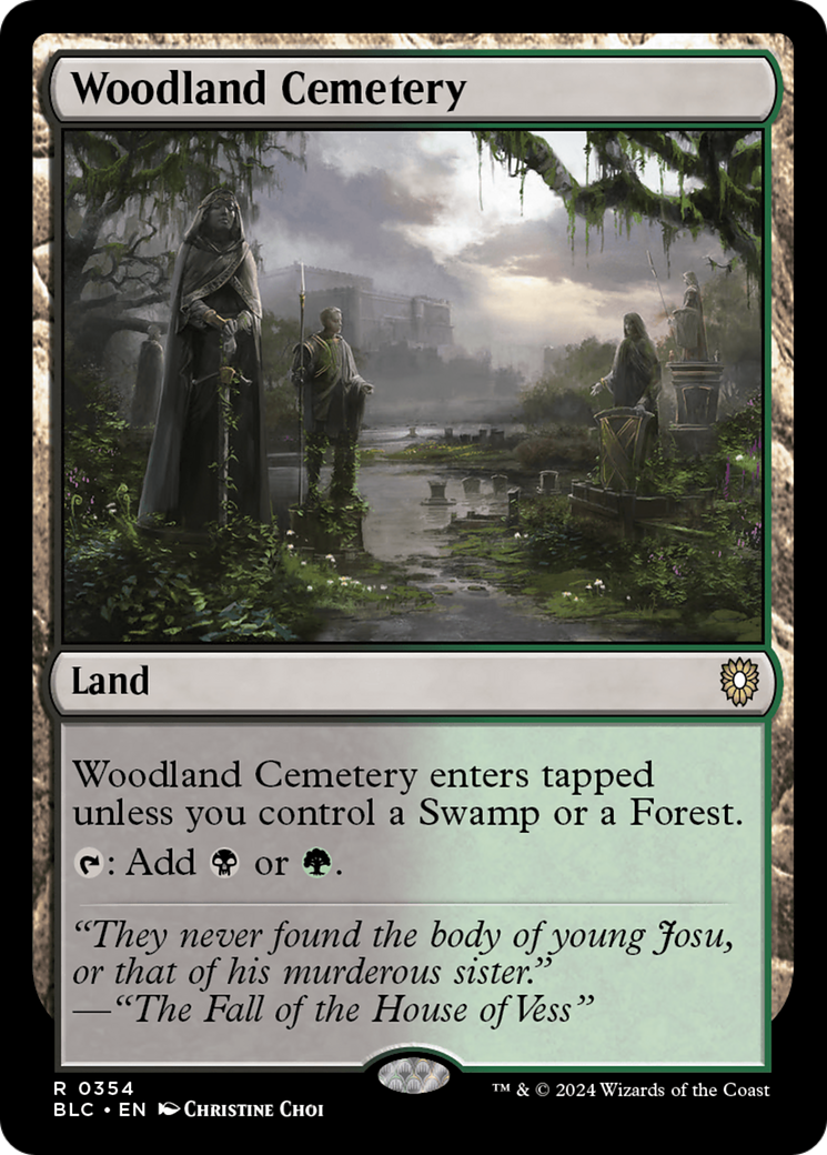 Woodland Cemetery (BLC-354) [Bloomburrow Commander] MTG Single Wizards of the Coast