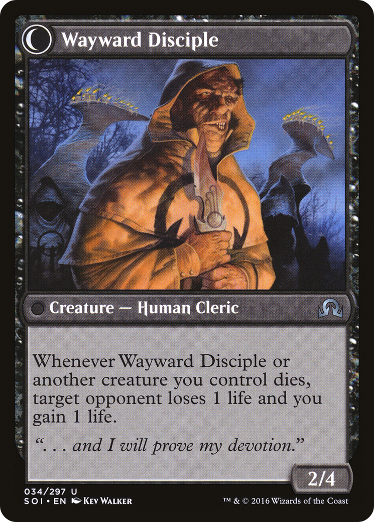 Pious Evangel // Wayward Disciple (SOI-034) [Shadows over Innistrad] MTG Single Wizards of the Coast