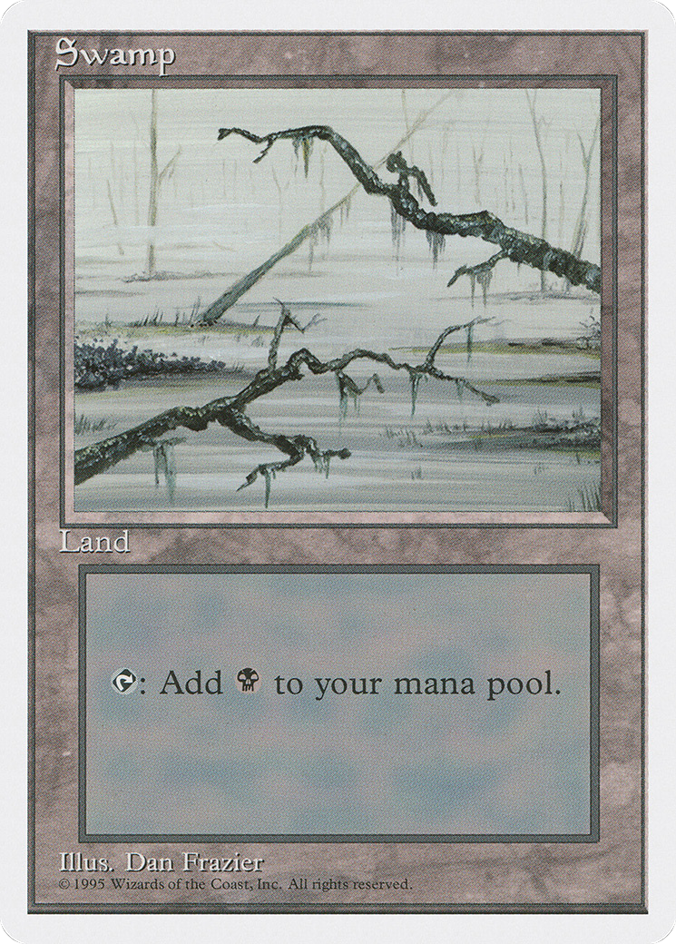 Swamp (4ED-372) [Fourth Edition] MTG Single Wizards of the Coast