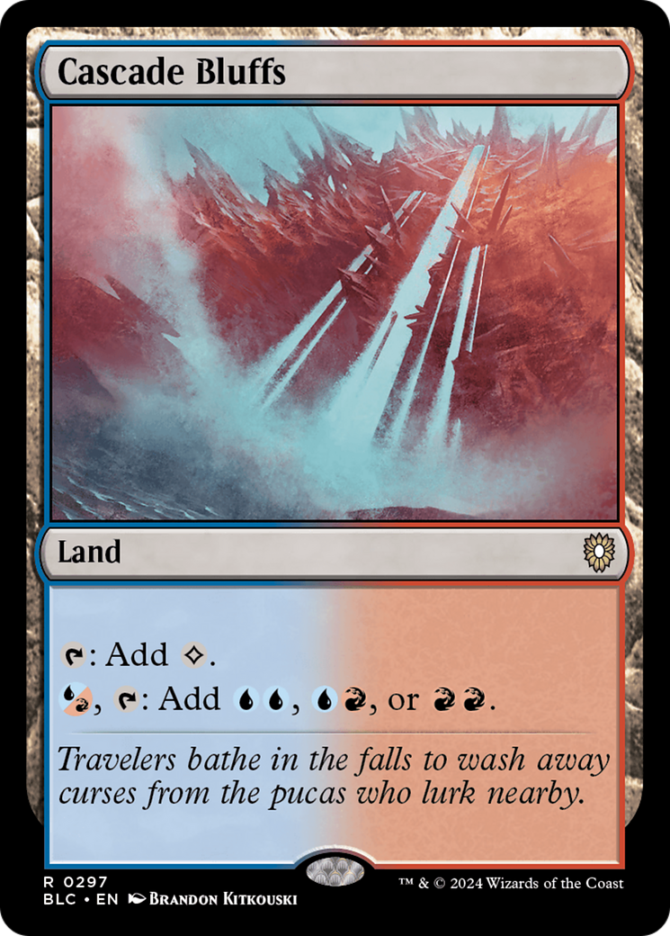 Cascade Bluffs (BLC-297) [Bloomburrow Commander] MTG Single Wizards of the Coast
