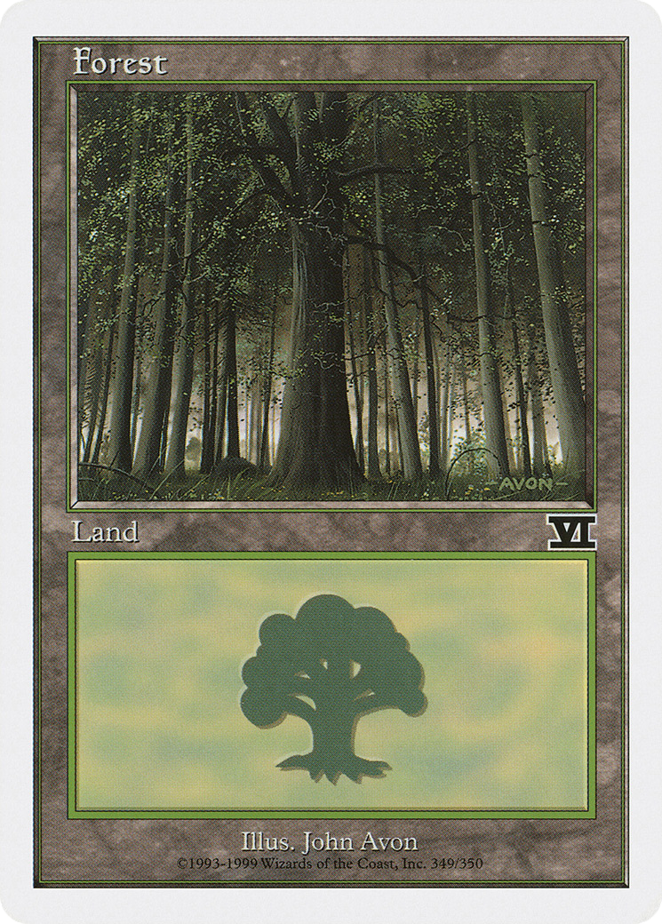 Forest (6ED-349) [Classic Sixth Edition] MTG Single Wizards of the Coast