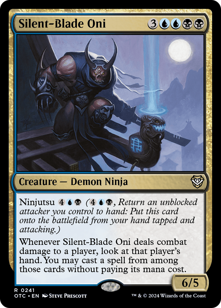 Silent-Blade Oni (OTC-241) [Outlaws of Thunder Junction Commander] MTG Single Wizards of the Coast