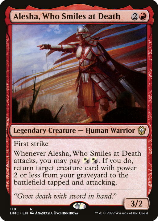 Alesha, Who Smiles at Death (DMC-118) [Dominaria United Commander] MTG Single Wizards of the Coast