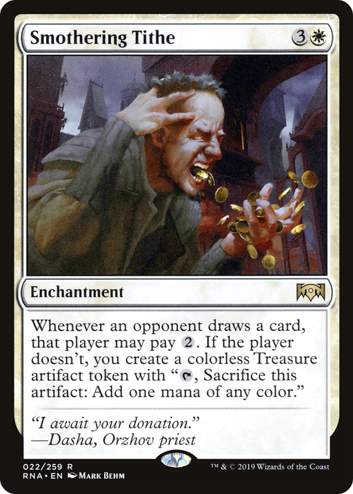 Smothering Tithe (RNA-022) [Ravnica Allegiance] Foil MTG Single Wizards of the Coast