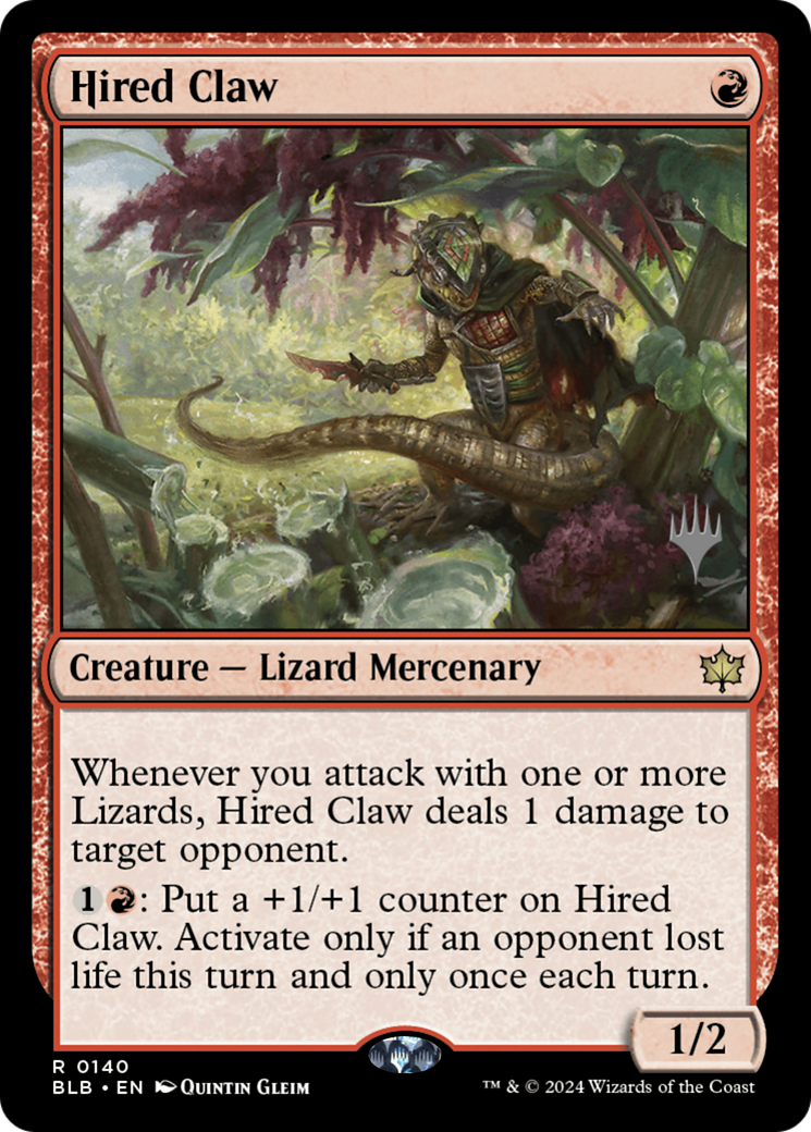 Hired Claw (PPBLB-140) [Bloomburrow Promos] Foil MTG Single Wizards of the Coast