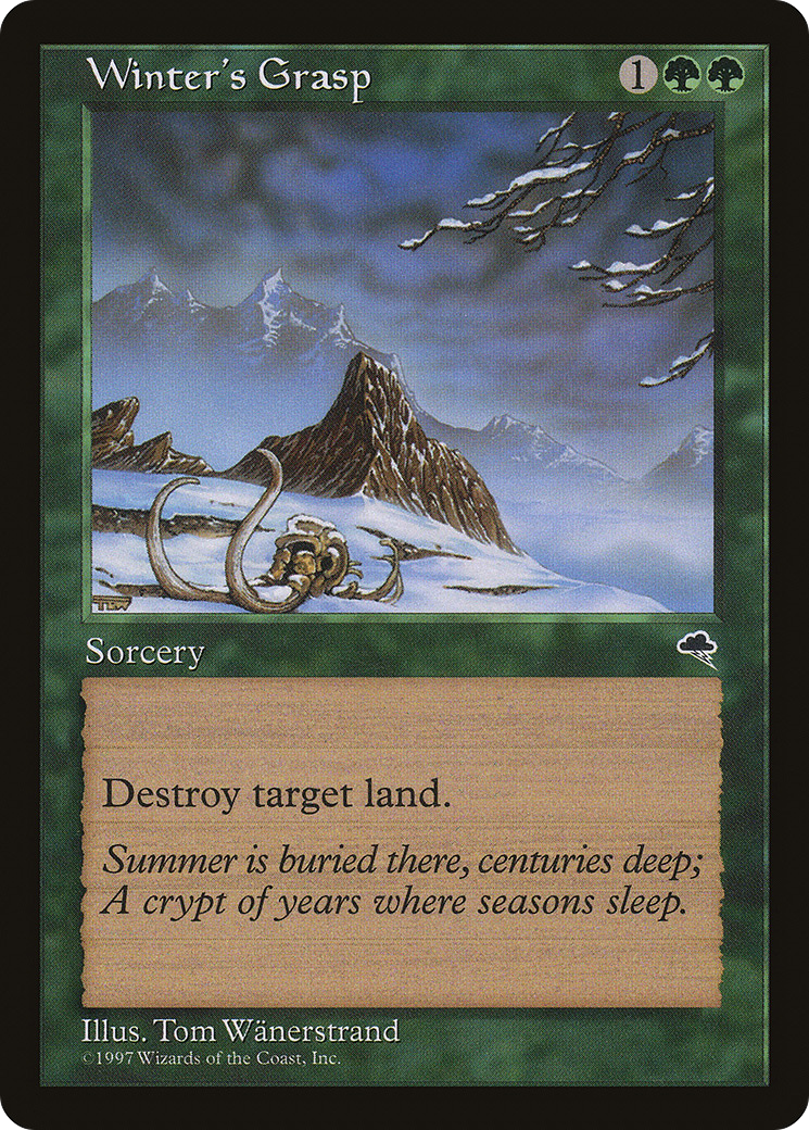 Winter's Grasp (TMP-265) [Tempest] MTG Single Wizards of the Coast