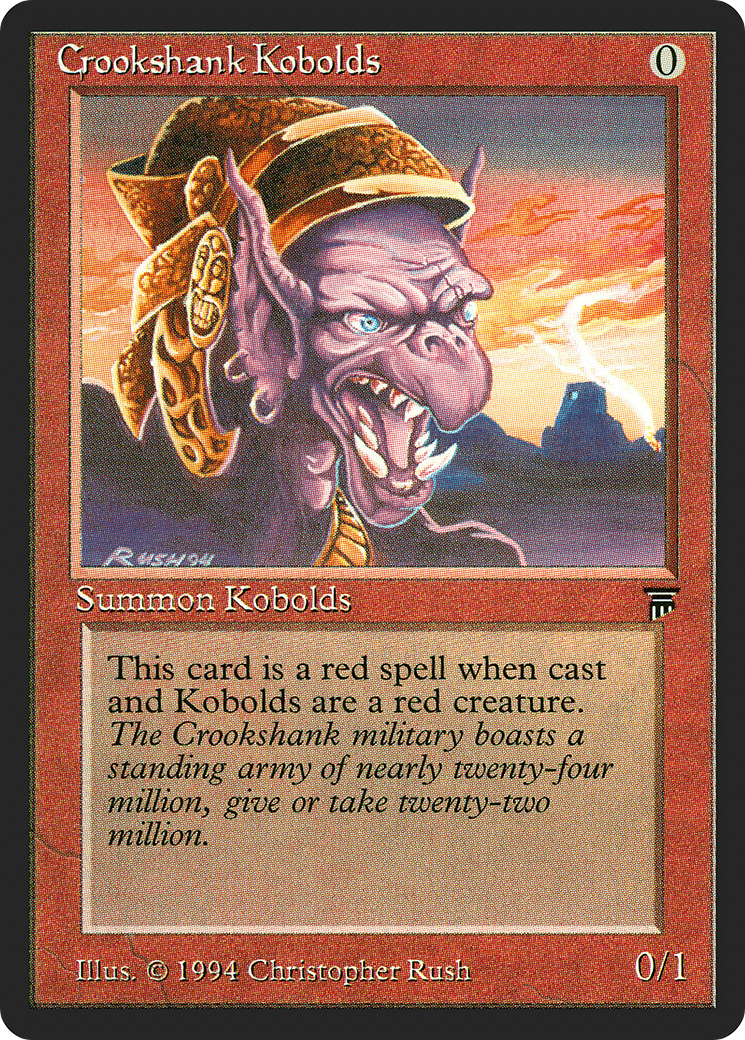 Crookshank Kobolds (LEG-) [Oldschool] Legends MTG Single Wizards of the Coast