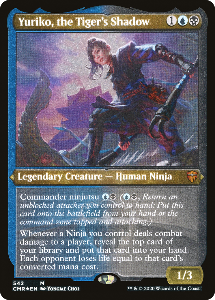 Yuriko, the Tiger's Shadow (Foil Etched) (CMR-542) [Commander Legends] Foil MTG Single Wizards of the Coast