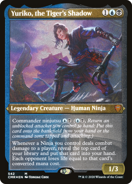 Yuriko, the Tiger's Shadow (Foil Etched) (CMR-542) [Commander Legends] Foil MTG Single Wizards of the Coast