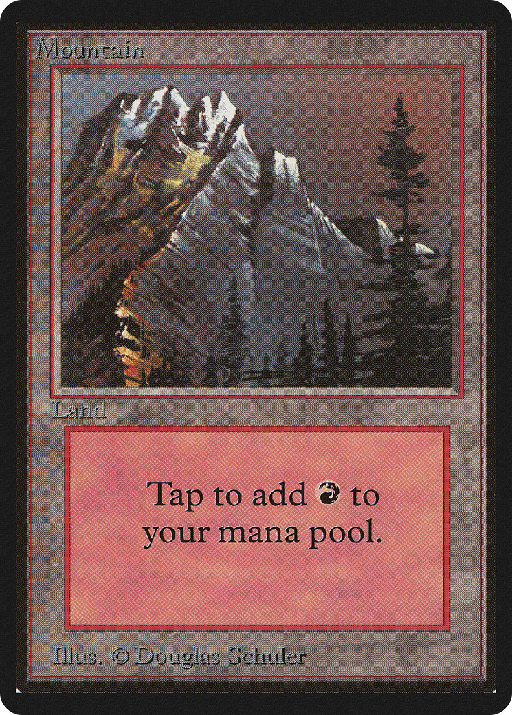Mountain (LEB-297) [Oldschool] Limited Edition Beta MTG Single Wizards of the Coast